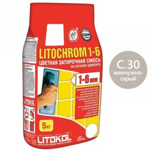 Расшивка litochrom c30 жемчужно-серый 5 кг