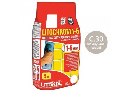 Расшивка litochrom c30 жемчужно-серый 5 кг