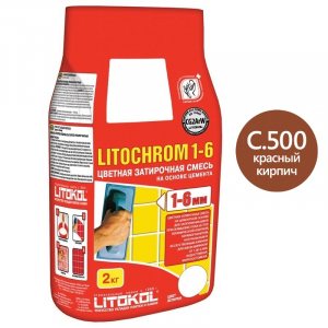 Расшивка litochrom c500 красный кирпич 2 кг