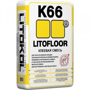 Клей д/кафеля litofloor k66 25 кг
