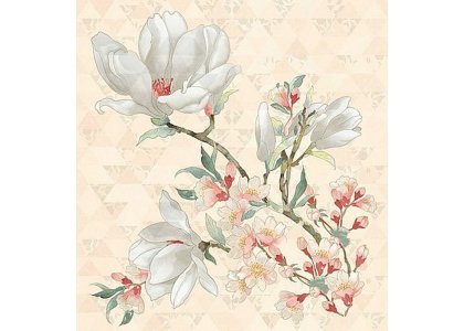 К/плитка primavera magnolia сrema 753*709 панно